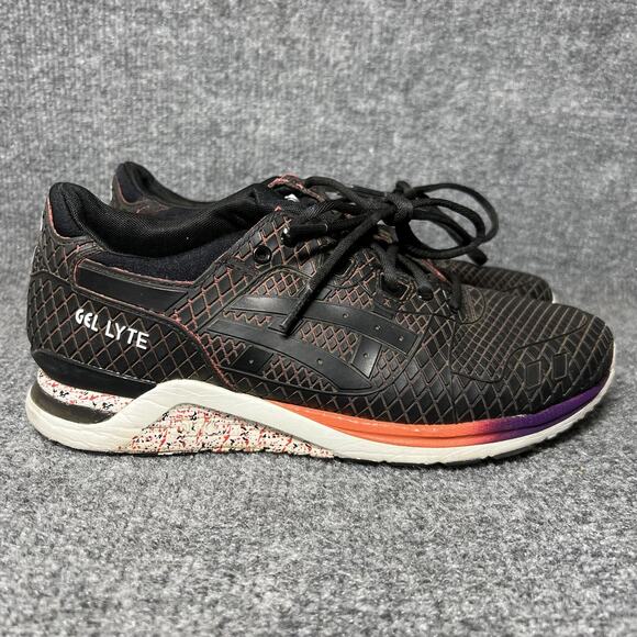 Asics Gel Lyte Shoes Mens Size 6 Black Multicolor Running Low Top Gradient HN543 - Picture 1 of 9